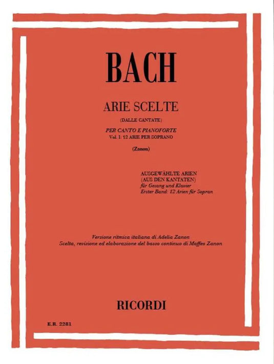 BACH - Arie Scelte Dalle Cantate Vol I