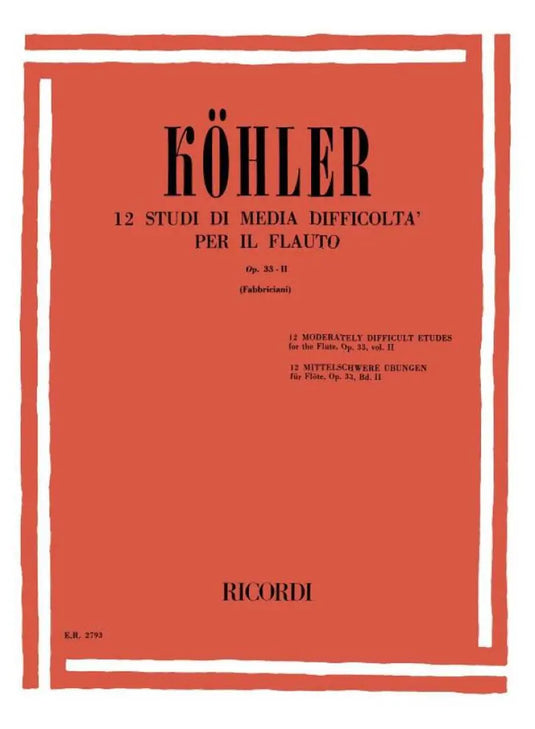 KOHLER - Studi Op. 33 - Vol II