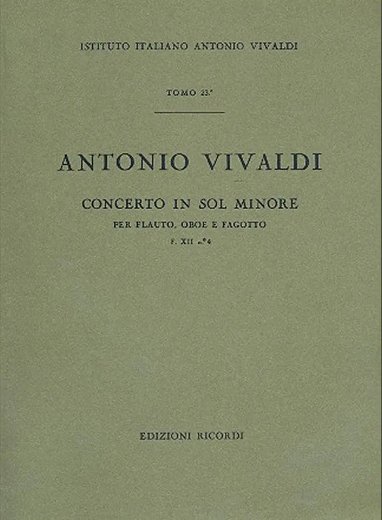 VIVALDI - Concerto in Sol Minore F. XII n. 4 RV 103