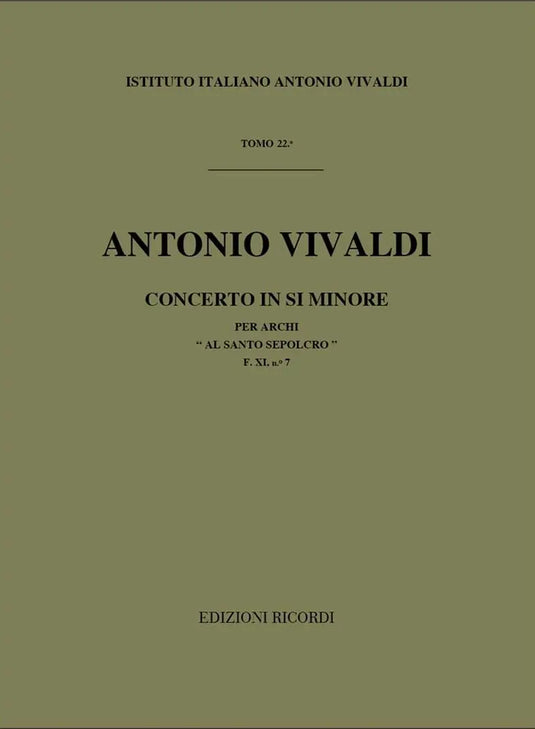 VIVALDI - Concerto in Si Minore F. XI n. 7