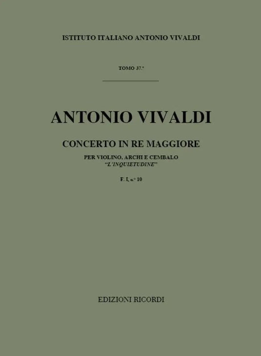 VIVALDI - Concerto in Re Maggiore F. I n. 10