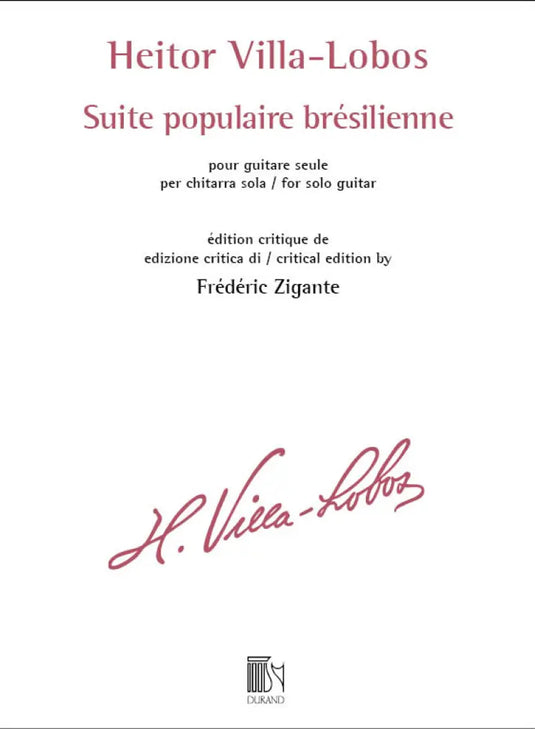 VILLA-LOBOS - Suite Populaire Brésilienne
