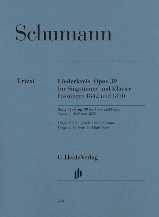 SCHUMANN - Liederkreis Op.39 - Original Keys For High Voice