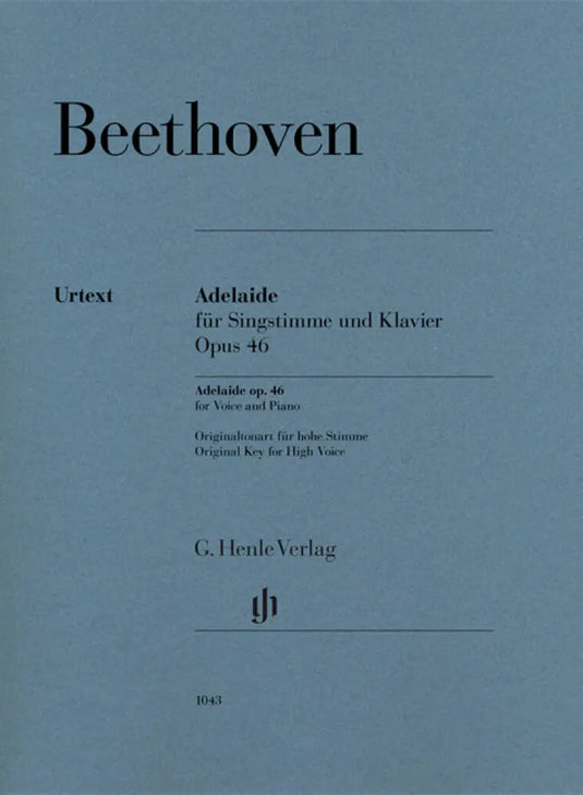 BEETHOVEN - Adelaide Op.46 Voice & Piano Urtext