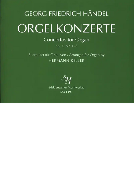 HANDEL - Orgelkonzerte für Orgel allein mit Pedal. Heft 1 op. 4