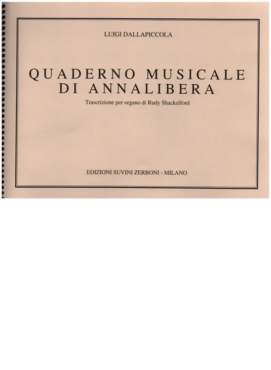 DALLAPICCOLA - Quaderno Musicale Di Annalibera (1952)