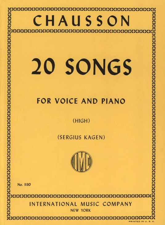 CHAUSSON - 20 Songs
