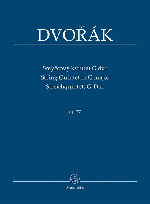 DVORAK - String Quintet In G, Op.77 - Study Score