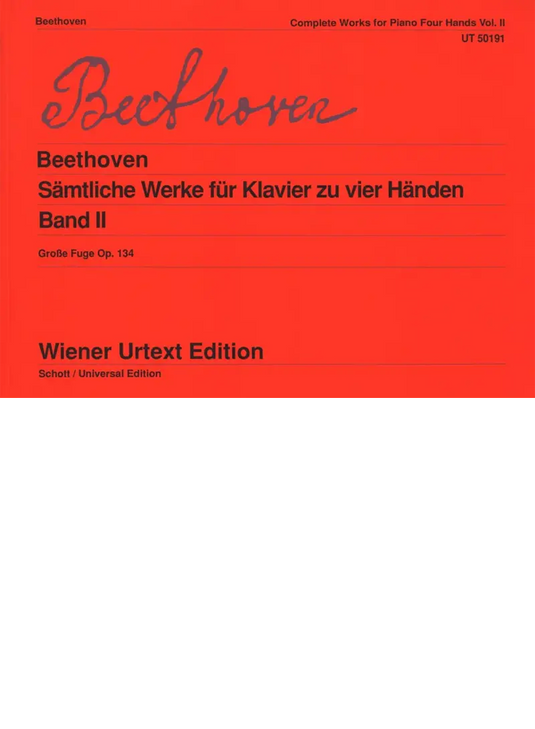 BEETHOVEN - Sämtliche Werke für Klavier zu vier Händen 2