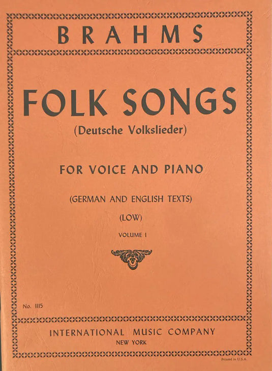 BRAHMS - Folk Songs Vol. 1