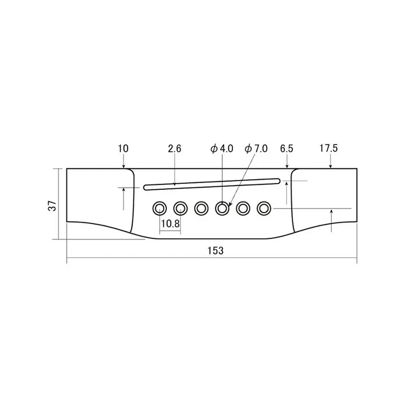 Carica immagine in Galleria Viewer, F-2801P – Ponte per chitarra acustica tipo Martin – Palissandro