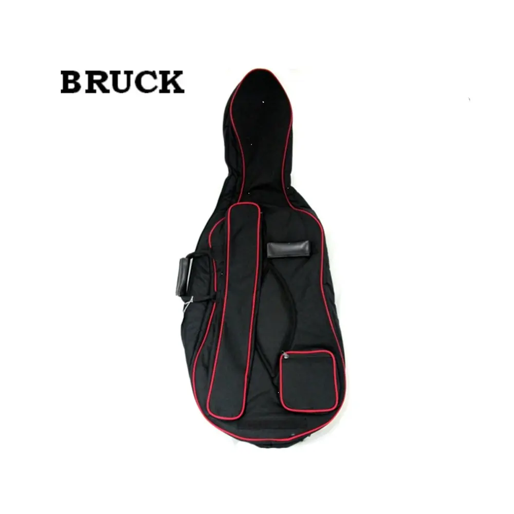 Borsa Per Violoncello Full Size - Zaino Imbottito, 2 Tasche Per Archi, Colore Azzurro/Grigio