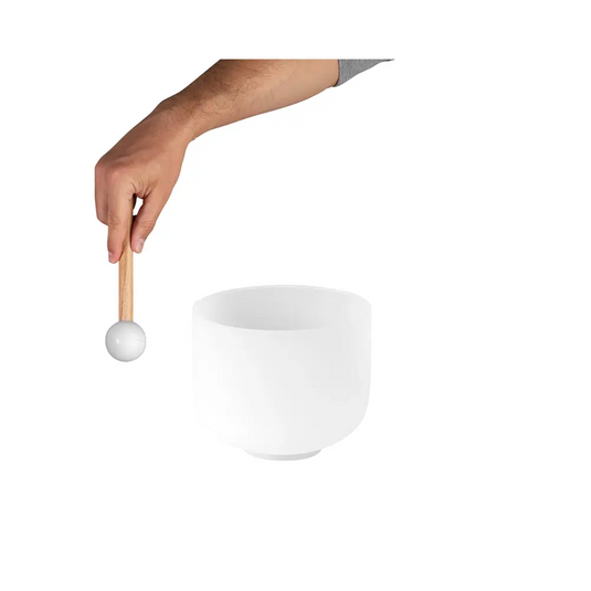 SELA 8" Crystal Singing Bowl Frosted 440 Hz in B