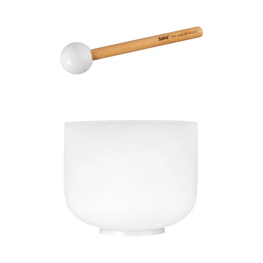 SELA 8" Crystal Singing Bowl Frosted 440 Hz in B