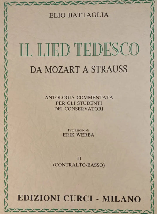 BATTAGLIA - Il Lied Tedesco da Mozart a Strauss