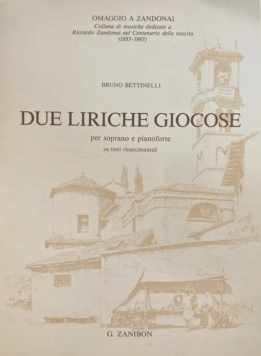 BETTINELLI - Due liriche giocose
