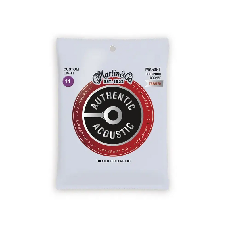 Carica immagine in Galleria Viewer, MARTIN MA535T AUTHENTIC LIFESPAN 2.0 CUSTOM LIGHT PHOSPHOR BRONZE 11-52