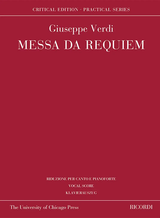 VERDI - Messa da Requiem - Critical Edition