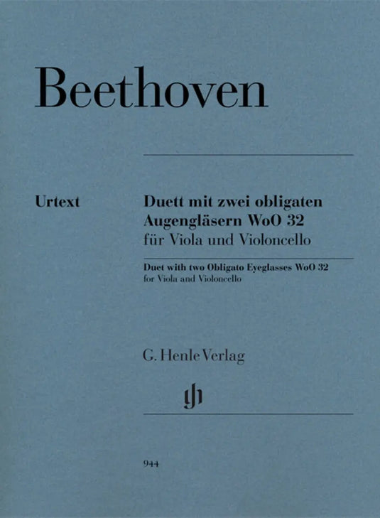 BEETHOVEN - Duet whit two Obligato Eyeglasses WoO 32