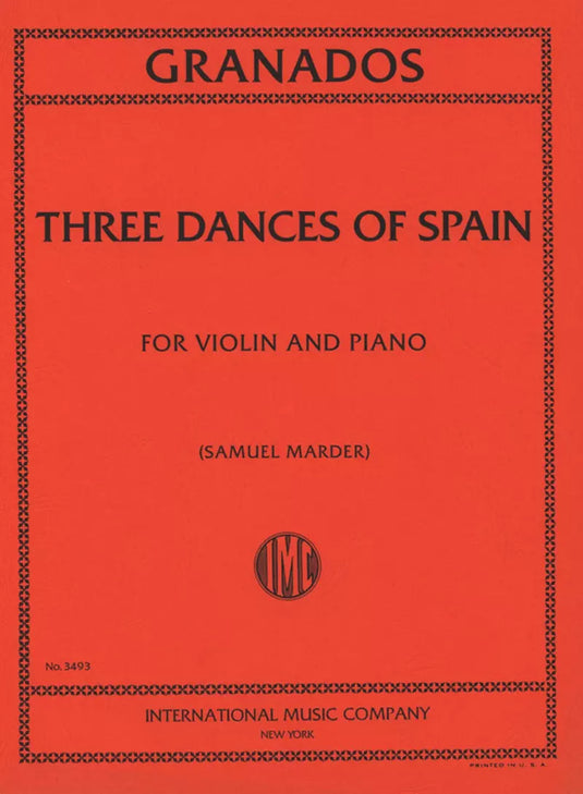GRANADOS - THREE DANCES OF SPAIN