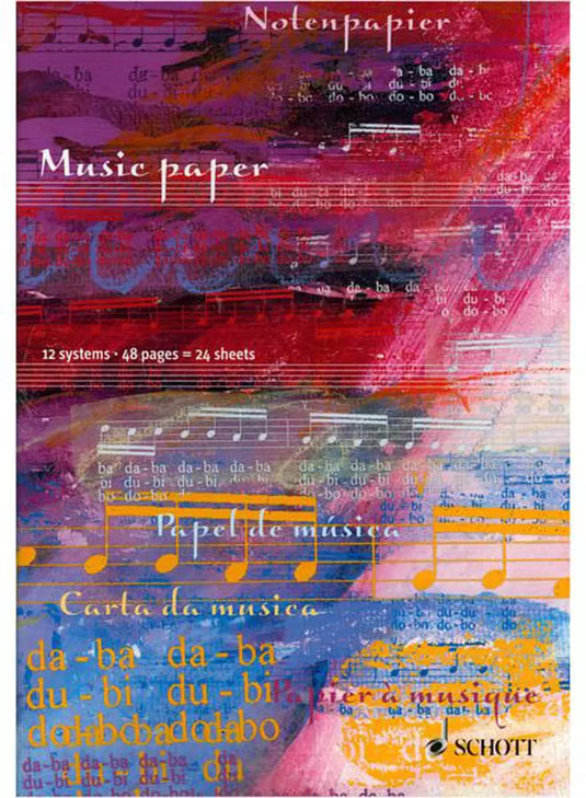MUSIC PAPER - NOTENPAIER - 100 sheets