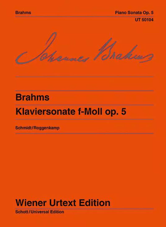 BRAHMS - Piano Sonata F Minor Op. 5