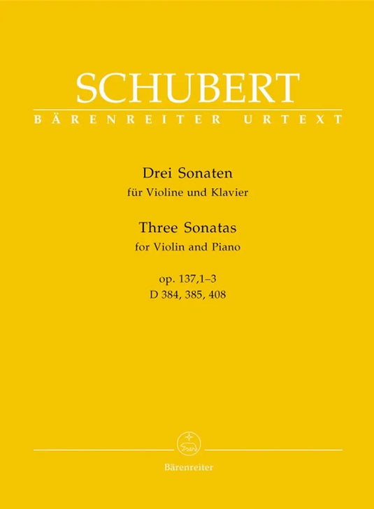 SCHUBERT - Three Sonatas for Violin and Piano op. 137 1-3