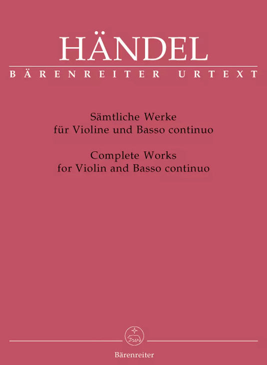 HANDEL - Samtliche Werke Fur Violin Und Basso Continuo