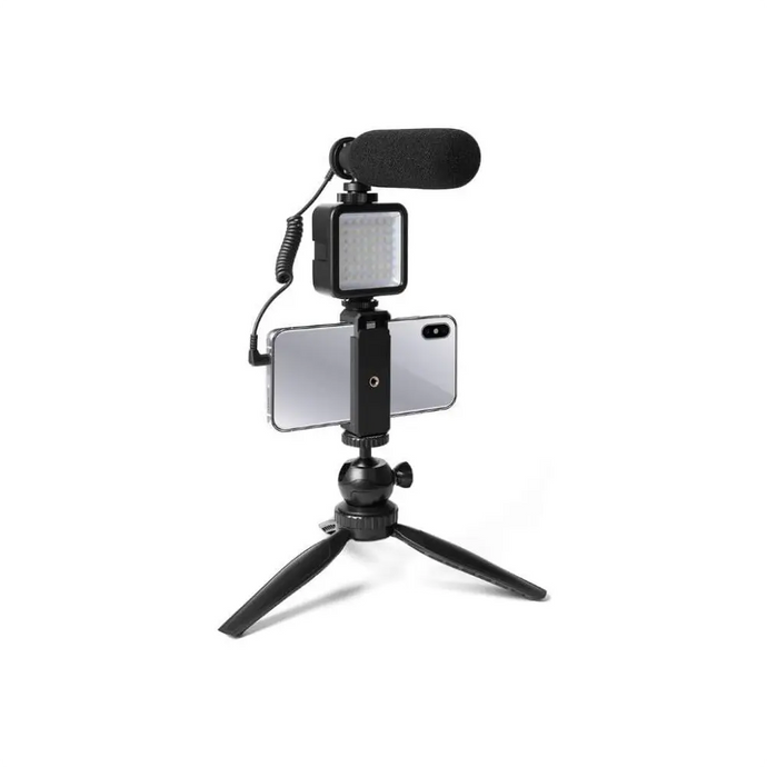 MAONO Microfono professionale Vlog con luce LED e treppiede