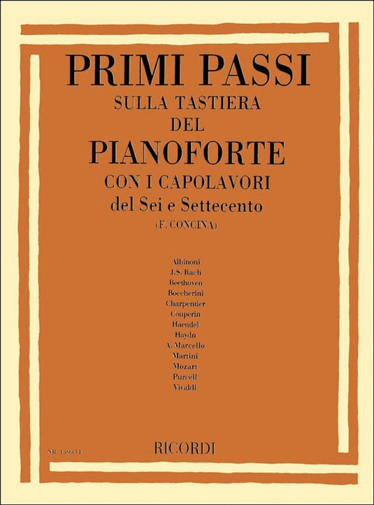 PRIMI PASSI sulla Tastiera del Pianoforte - Capolavori '600 e '700