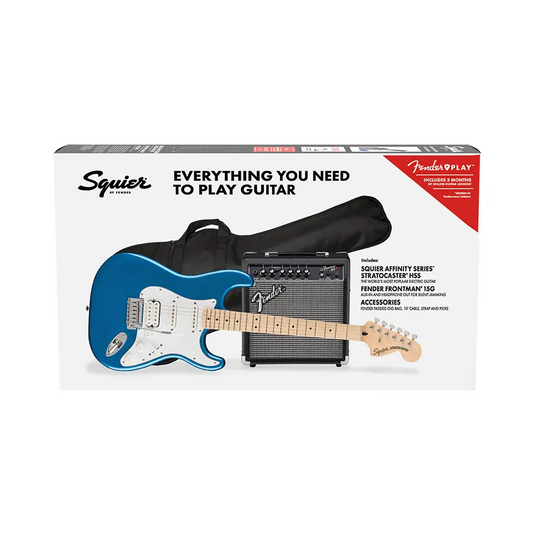 SQUIER Affinity Stratocaster HSS MN Lake Placid Blue Pack