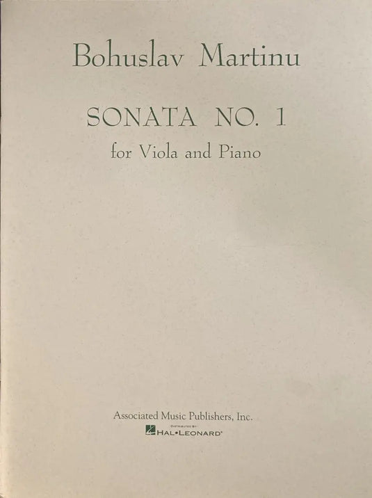 MARTINU - Sonata no.1