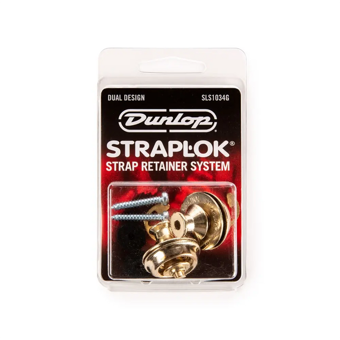 DUNLOP SLS1034G Straplok Original Strap Retainer System, Gold