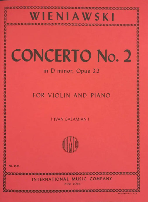 WIENIAWSKI - Concerto N. 2 in D Minor, Op 22