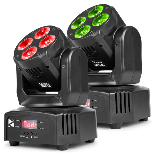 BEAMZ - MHL36 Set 2xWash 4x9W 3in1 incl bag