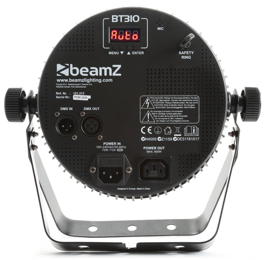 BEAMZ - BT310 Flat PAR 12x6W 4-1 DMX IRC