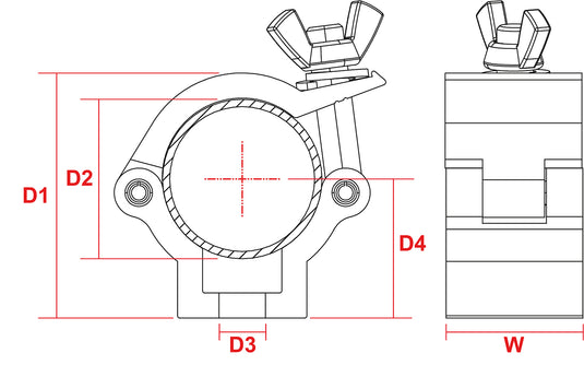 BEAMZ - BC38B-75 Half Coupler Sl 75kg B