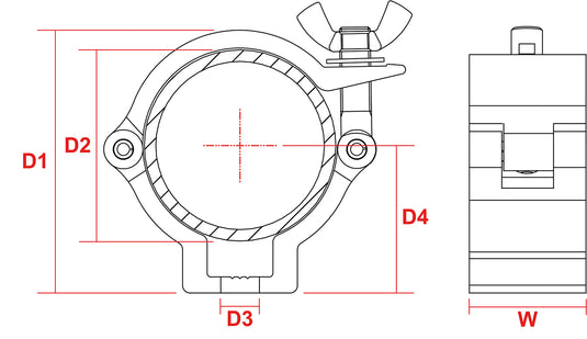 BEAMZ - BC50B-100 Half Coupler Sl100kg Bl