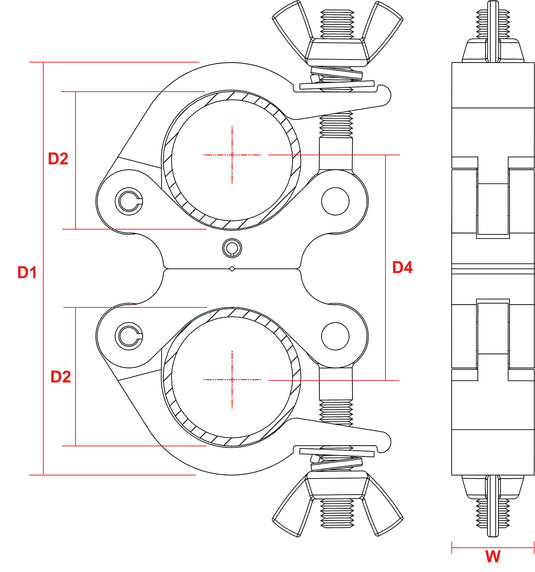 BEAMZ - BC50B-200D Swivel Coupler Sl 200kgB