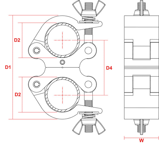 BEAMZ - BC50-500D Swivel Coupler Sl 500kg A