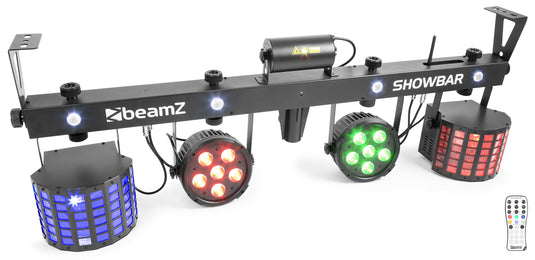 BEAMZ - ShowBar 2xPAR 6x6in 2xDerby, Laser