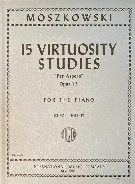 MOSZKOWSKI - 15 Virtuosity Studies