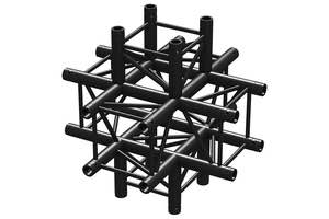 BEAMZ - P30-C60 Truss 6 way X-junction BLK