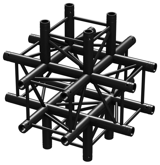 BEAMZ - P30-C60 Truss 6 way X-junction BLK