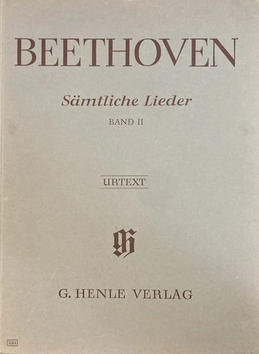 BEETHOVEN - Samtliche Lieder Band II