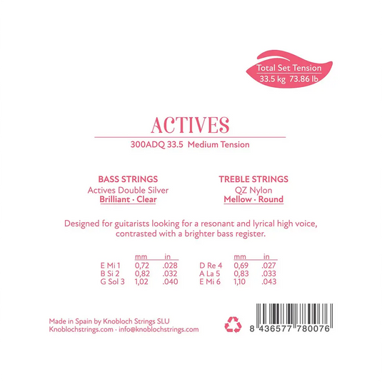 KNOBLOCH - MUTA Actives QZ Nylon Full Set TENSIONE MEDIA 33.5