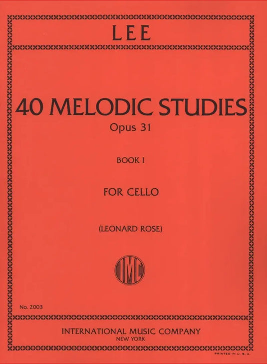 LEE - 40 Melodic Studies op.31 book I