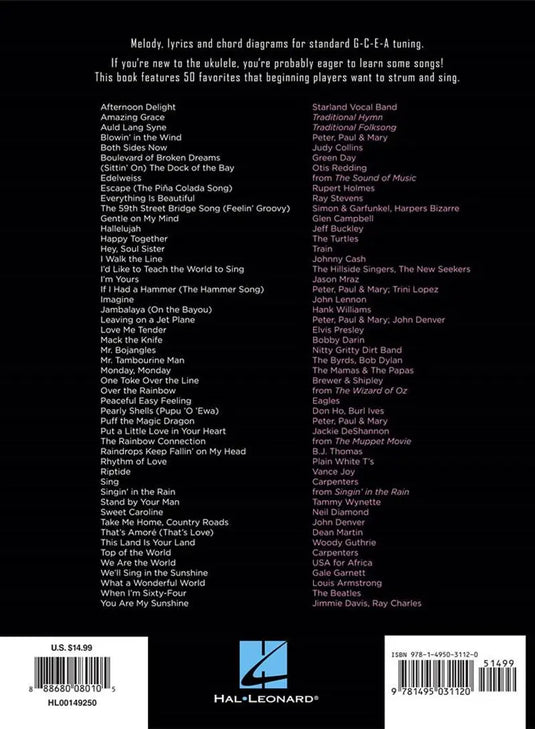 FIRST 50 SONGS - Ukulele