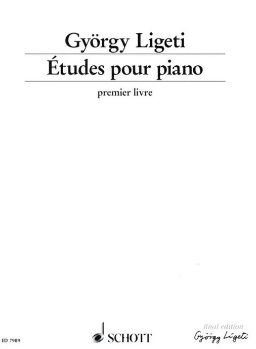 LIGETI - Études pour Piano Premier livre