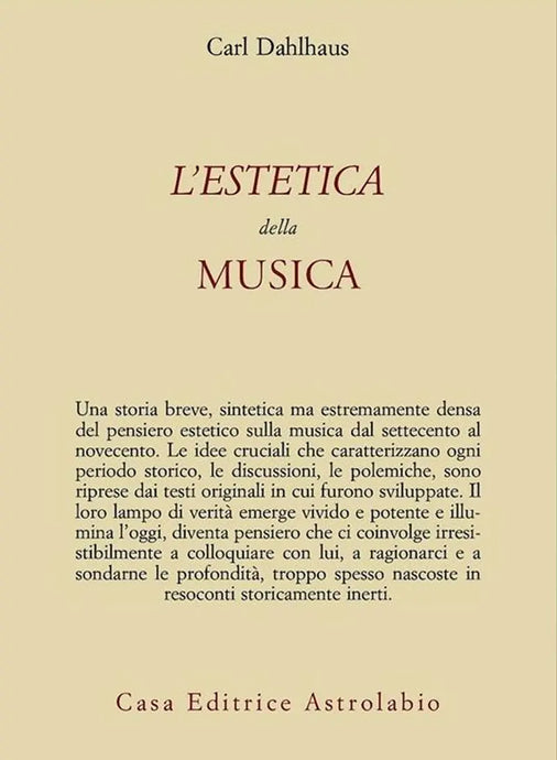 DAHLHAUS - L'Estetica della Musica